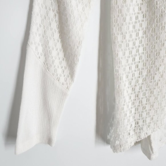Generation Love Knit Lace Lightweight Crew Neck Sweater White XS / Small - Picture 10 of 12